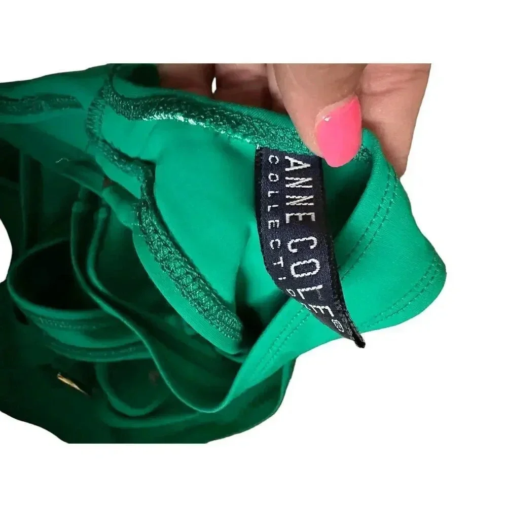 Anne Cole Women's Green Bikini Push Up Two Piece Swimsuits Size Plus 14